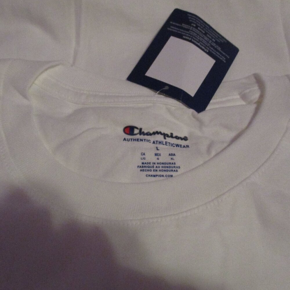 Champion Logo Print Crew Neck T-Shirt Size L - Picture 8 of 8